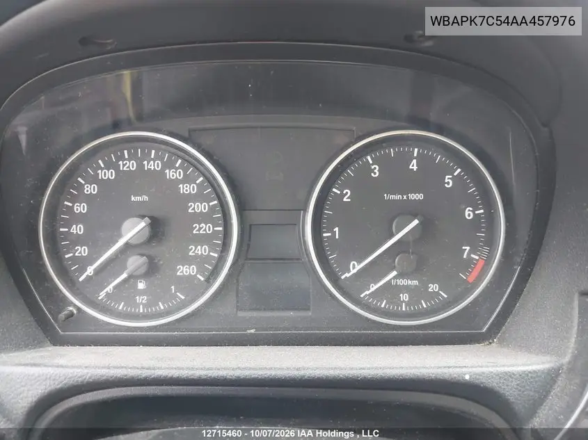 2010 BMW 3ER VIN WBAPK7C54AA457976 — фото 7