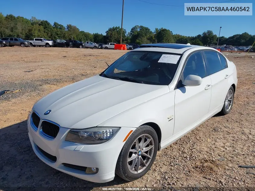 2010 BMW 3ER VIN WBAPK7C58AA460542 — фото 2