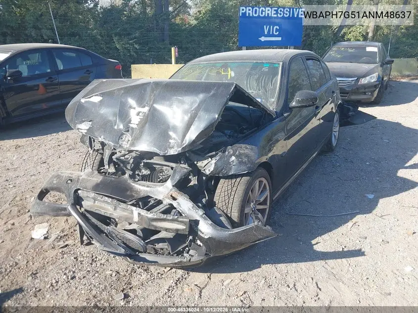 2010 BMW 3ER VIN WBAPH7G51ANM48637 — фото 2
