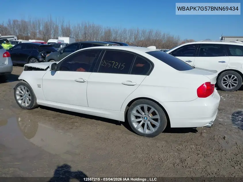2011 BMW 3ER VIN WBAPK7G57BNN69434 — фото 3