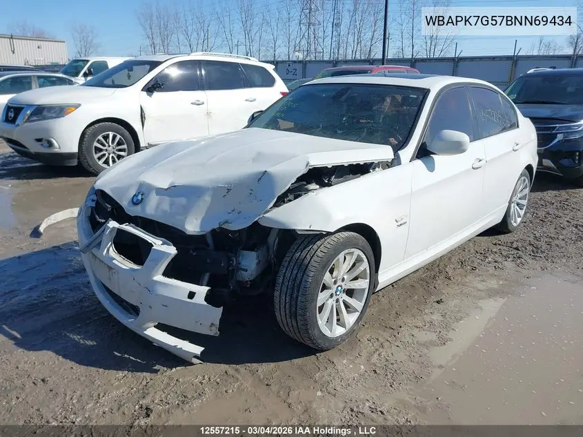 2011 BMW 3ER VIN WBAPK7G57BNN69434 — фото 6