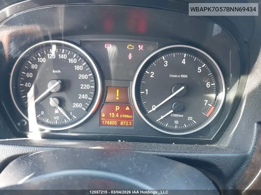 2011 BMW 3ER VIN WBAPK7G57BNN69434 — фото 7