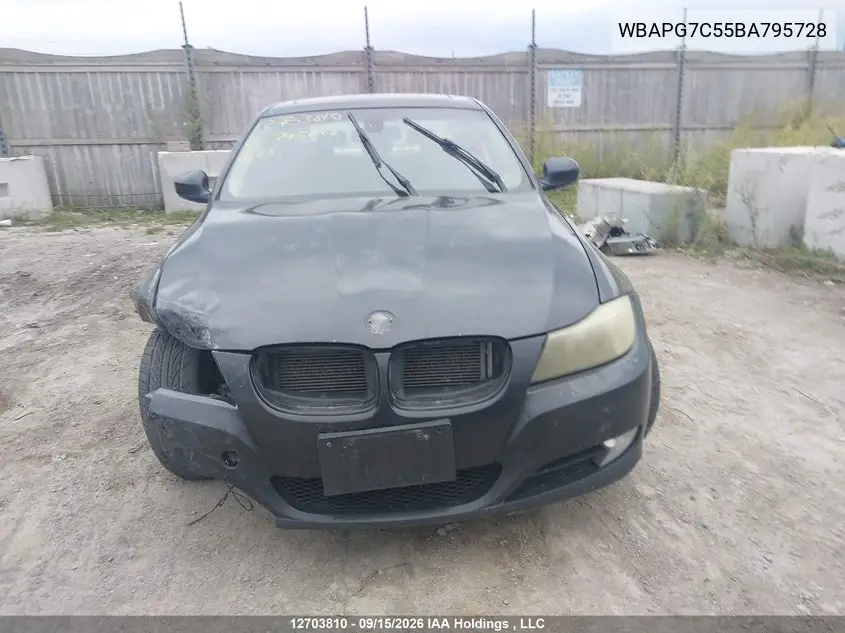 2011 BMW 3ER VIN WBAPG7C55BA795728 — фото 11