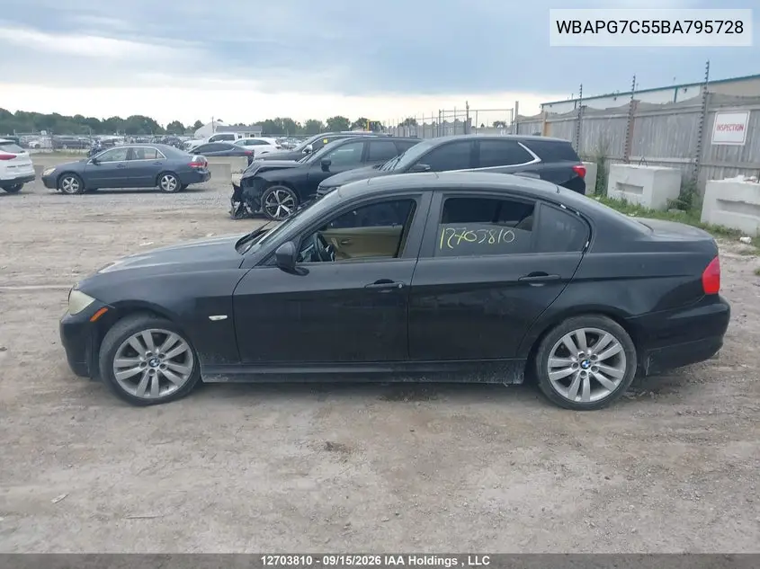 2011 BMW 3ER VIN WBAPG7C55BA795728 — фото 13