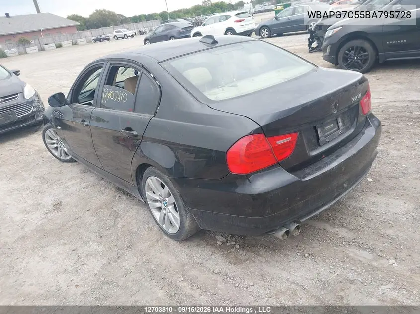 2011 BMW 3ER VIN WBAPG7C55BA795728 — фото 3
