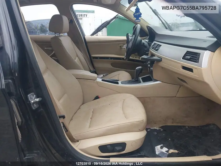 2011 BMW 3ER VIN WBAPG7C55BA795728 — фото 5