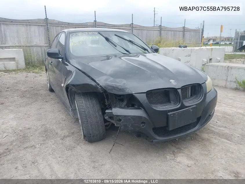 2011 BMW 3ER VIN WBAPG7C55BA795728 — фото 6