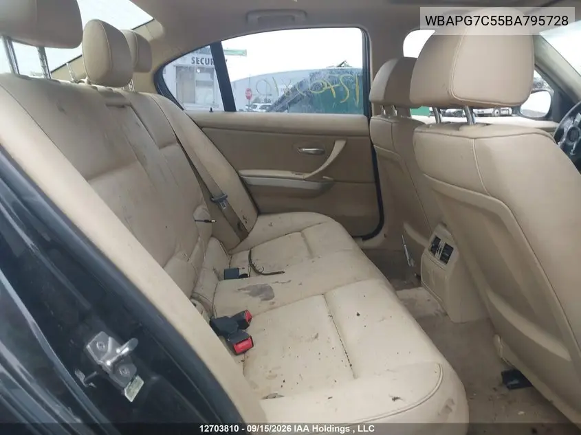 2011 BMW 3ER VIN WBAPG7C55BA795728 — фото 8