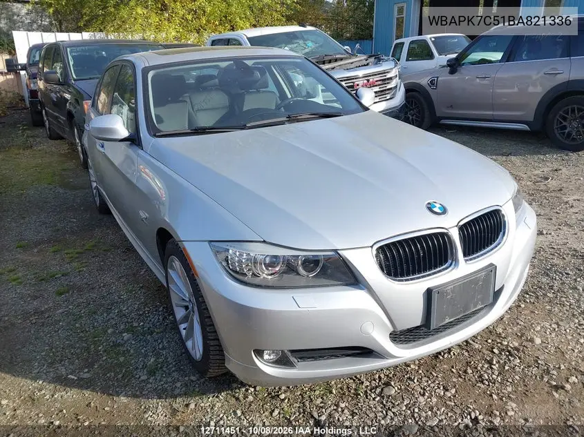 BMW 3ER 2011, VIN WBAPK7C51BA821336