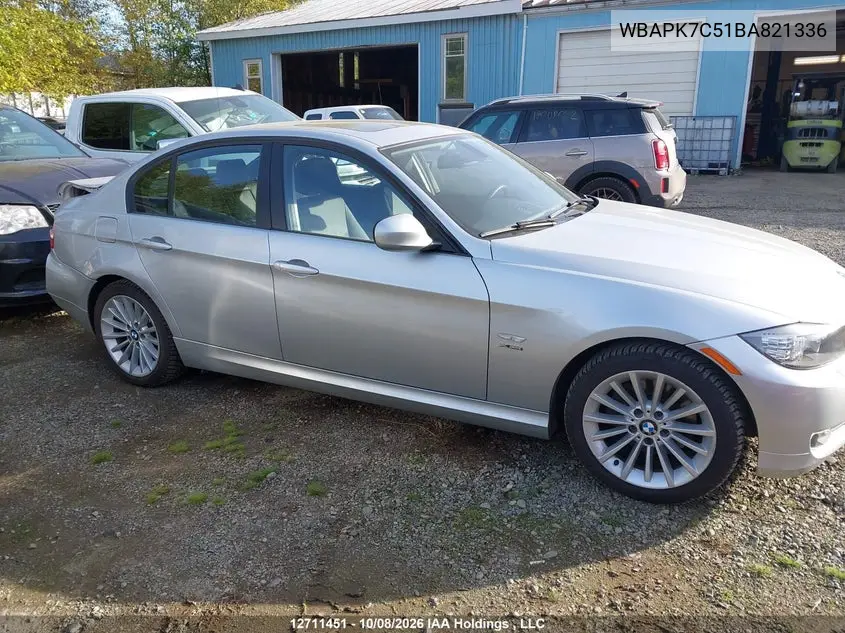 2011 BMW 3ER VIN WBAPK7C51BA821336 — фото 13