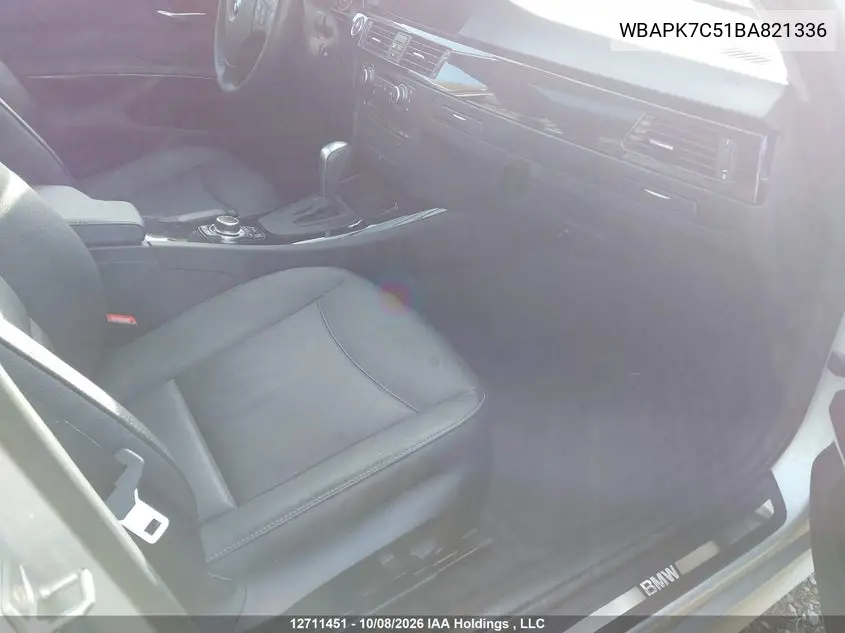 2011 BMW 3ER VIN WBAPK7C51BA821336 — фото 5