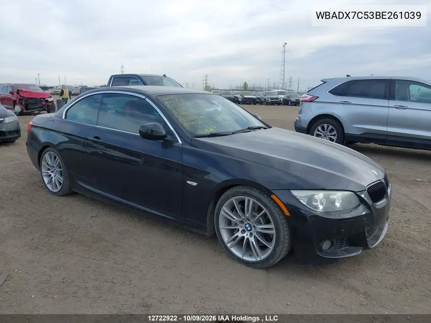 BMW 3ER 2011, VIN WBADX7C53BE261039
