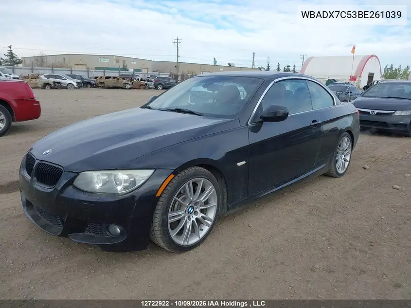 2011 BMW 3ER VIN WBADX7C53BE261039 — фото 2