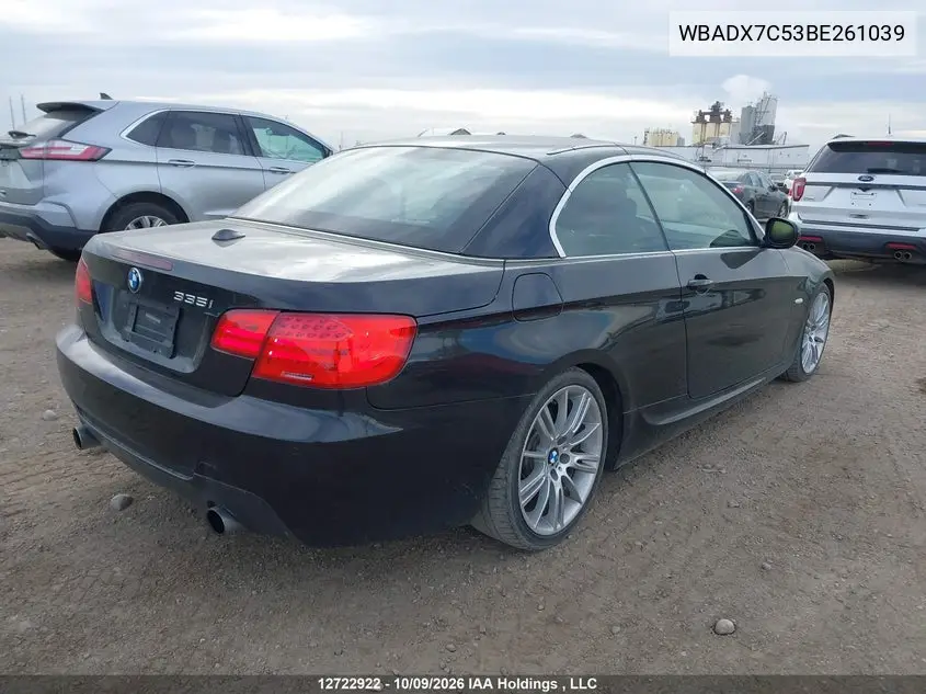 2011 BMW 3ER VIN WBADX7C53BE261039 — фото 4