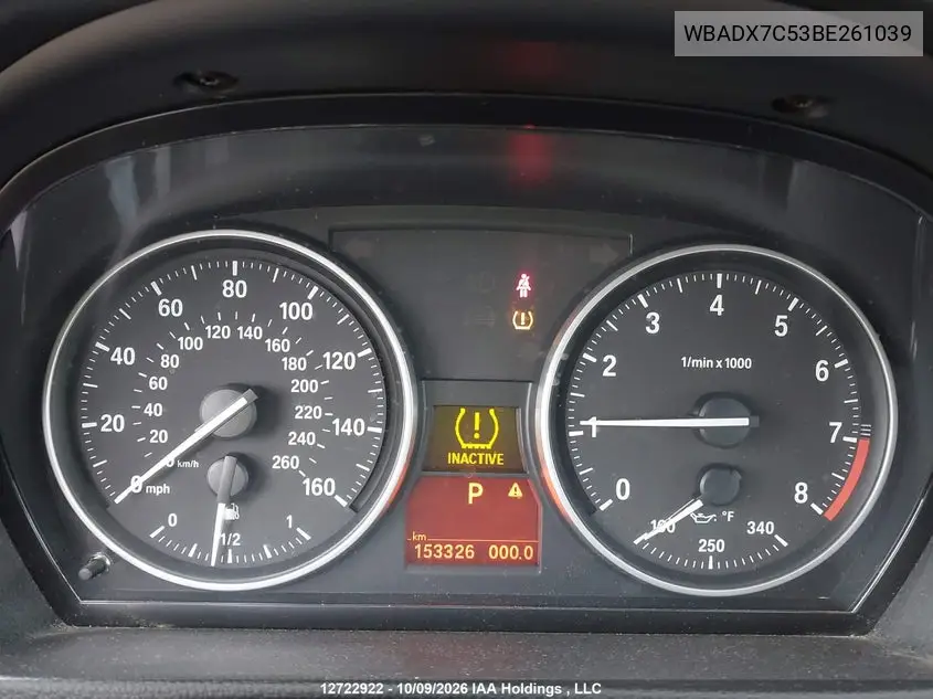 2011 BMW 3ER VIN WBADX7C53BE261039 — фото 7