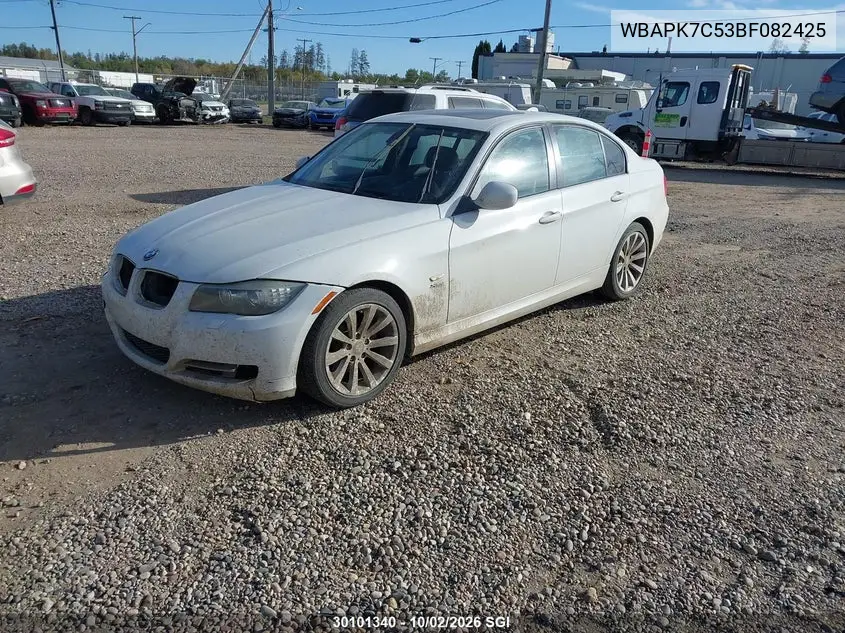 2011 BMW 3ER VIN WBAPK7C53BF082425 — фото 2