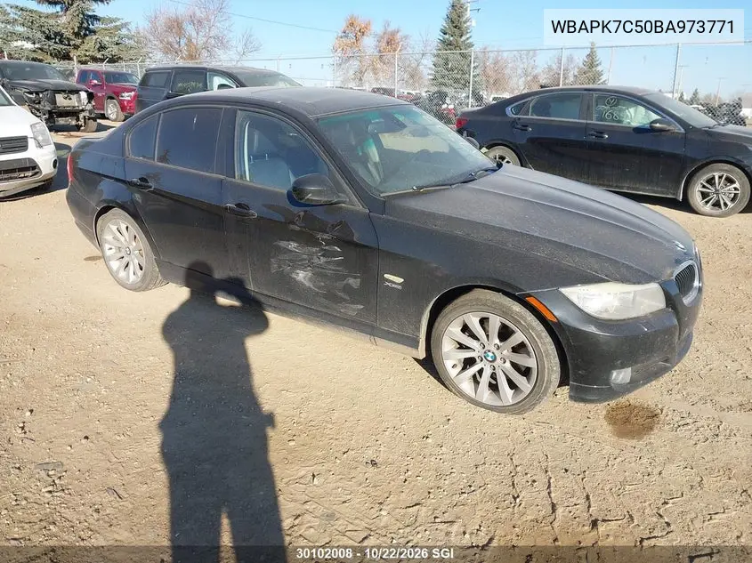 BMW 3ER 2011, VIN WBAPK7C50BA973771