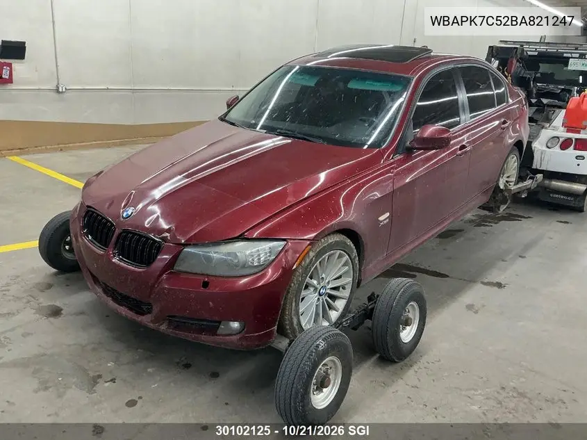 2011 BMW 3ER VIN WBAPK7C52BA821247 — фото 3