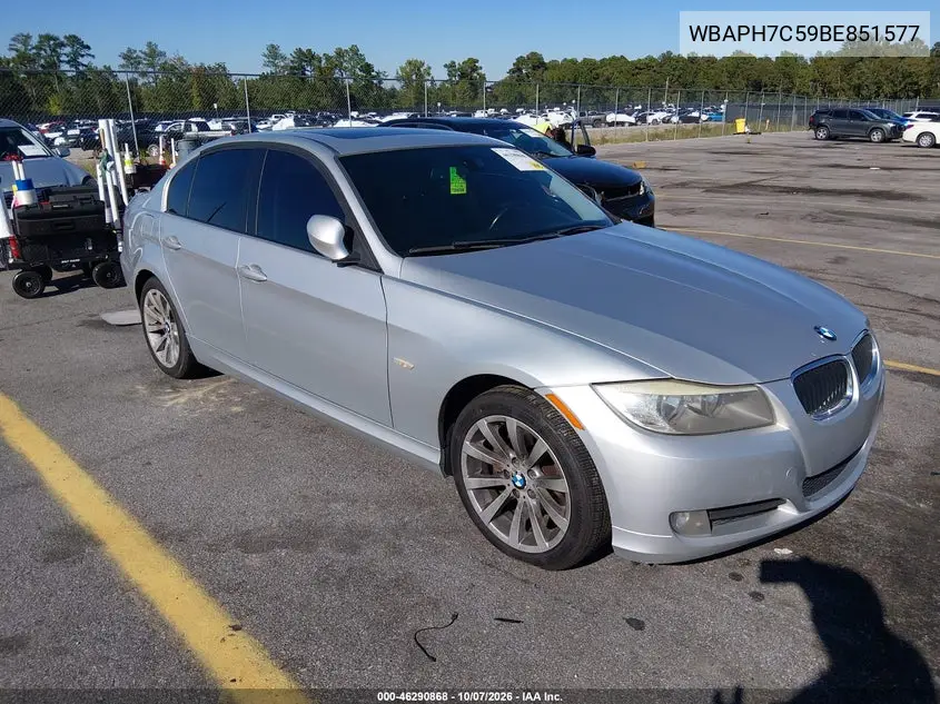 BMW 3ER 2011, VIN WBAPH7C59BE851577