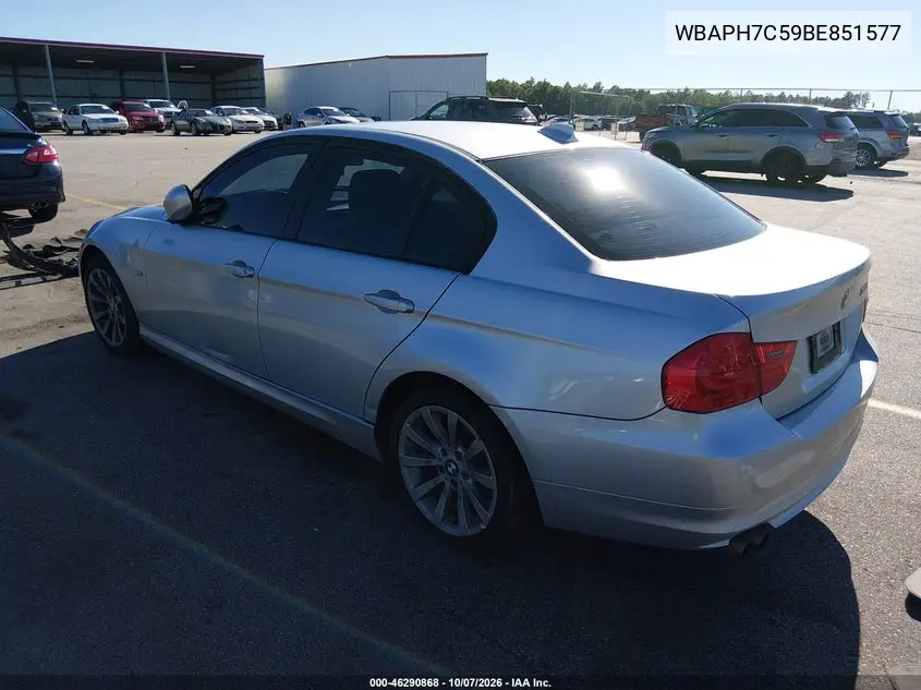 2011 BMW 3ER VIN WBAPH7C59BE851577 — фото 3