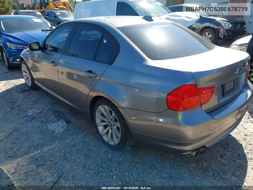 2011 BMW 3ER VIN WBAPH7C53BE678719 — фото 3