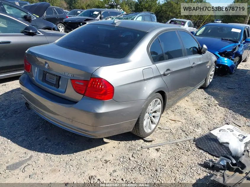 2011 BMW 3ER VIN WBAPH7C53BE678719 — фото 4