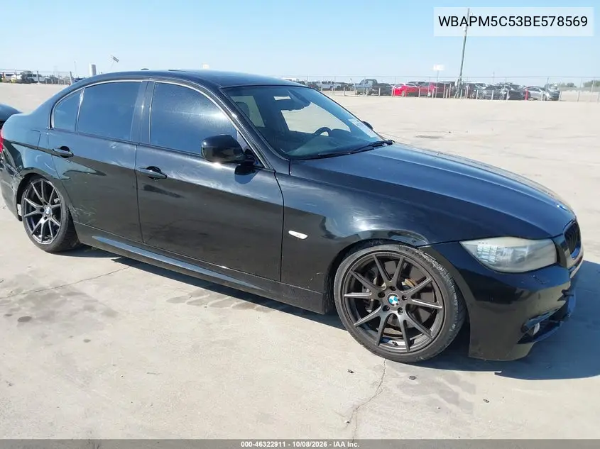 BMW 3ER 2011, VIN WBAPM5C53BE578569