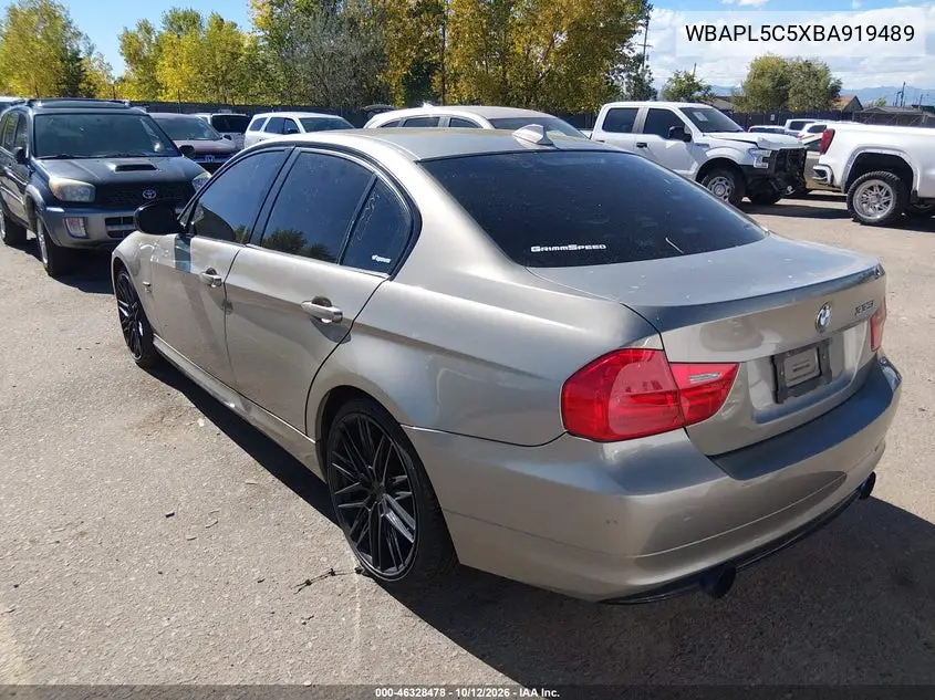 2011 BMW 3ER VIN WBAPL5C5XBA919489 — фото 3