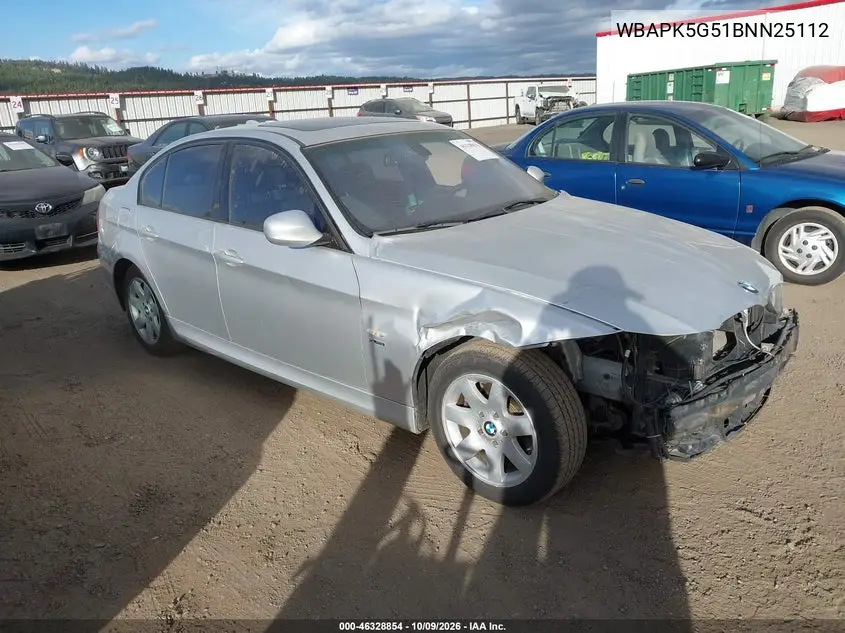 BMW 3ER 2011, VIN WBAPK5G51BNN25112