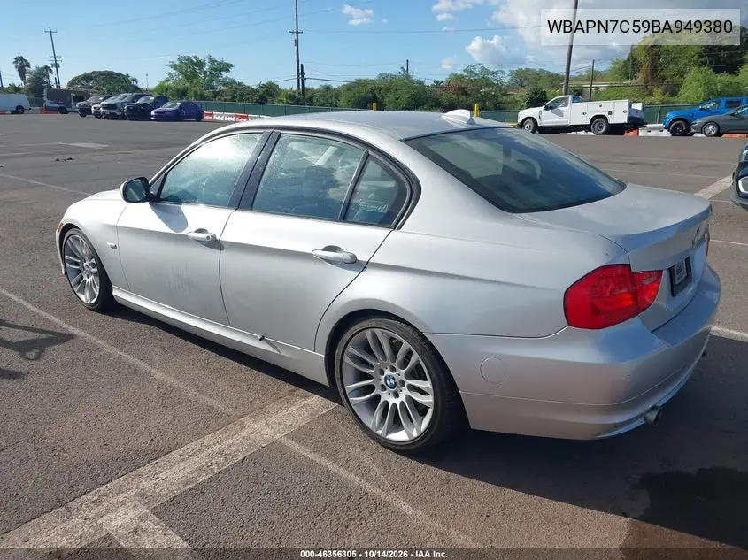 2011 BMW 3ER VIN WBAPN7C59BA949380 — фото 3