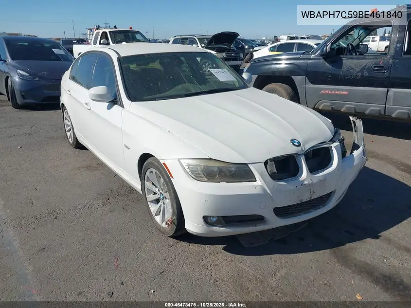 BMW 3ER 2011, VIN WBAPH7C59BE461840