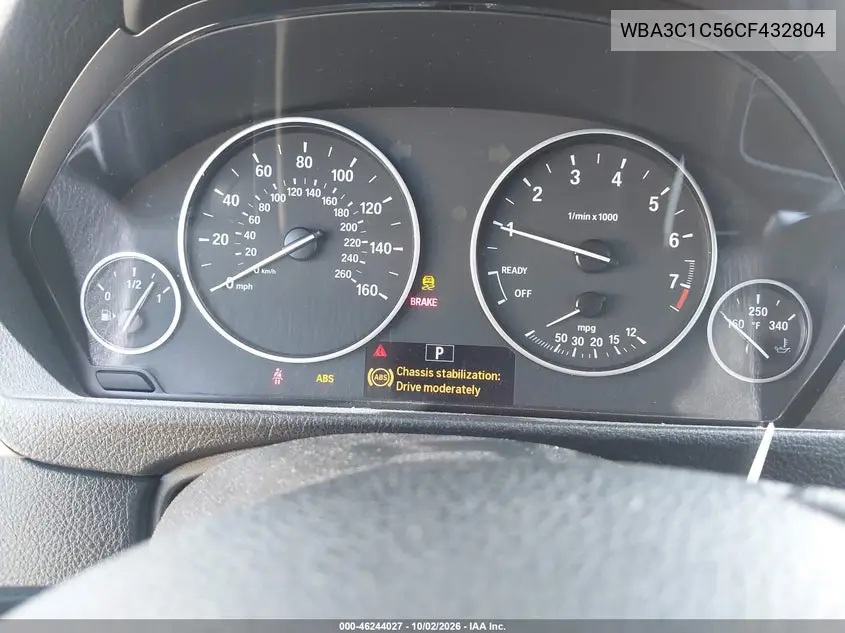 2012 BMW 3ER VIN WBA3C1C56CF432804 — фото 7