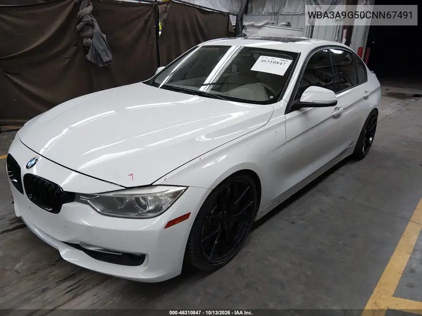 2012 BMW 3ER VIN WBA3A9G50CNN67491 — фото 2
