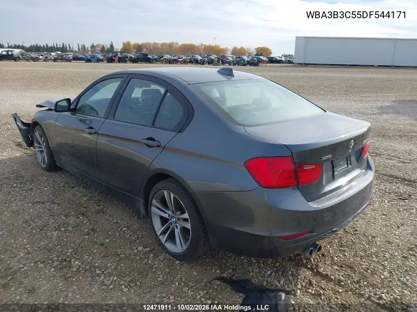 2013 BMW 3ER VIN WBA3B3C55DF544171 — фото 3