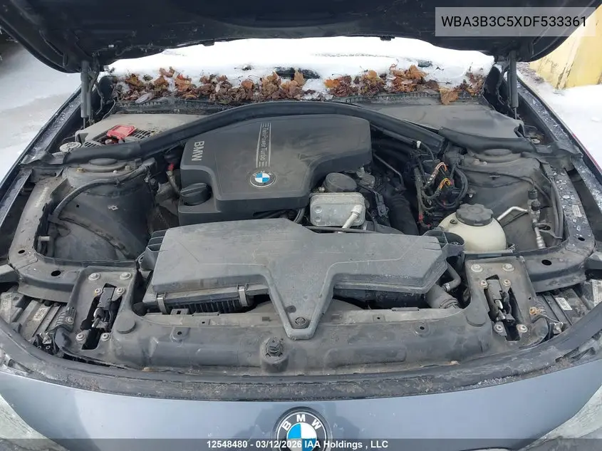 2013 BMW 3ER VIN WBA3B3C5XDF533361 — фото 10