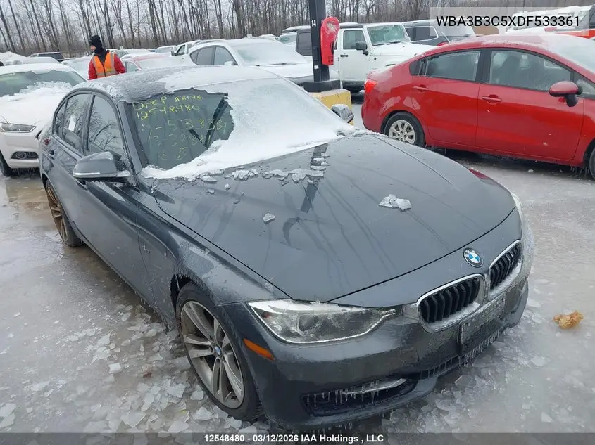 2013 BMW 3ER VIN WBA3B3C5XDF533361 — фото 6