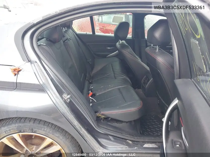 2013 BMW 3ER VIN WBA3B3C5XDF533361 — фото 8