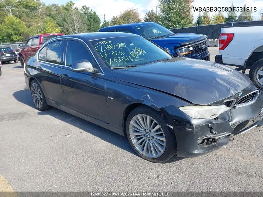 BMW 3ER 2013, VIN WBA3B3C58DF531818