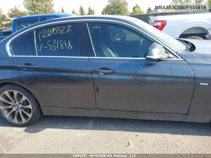 2013 BMW 3ER VIN WBA3B3C58DF531818 — фото 12