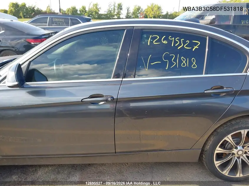 2013 BMW 3ER VIN WBA3B3C58DF531818 — фото 13