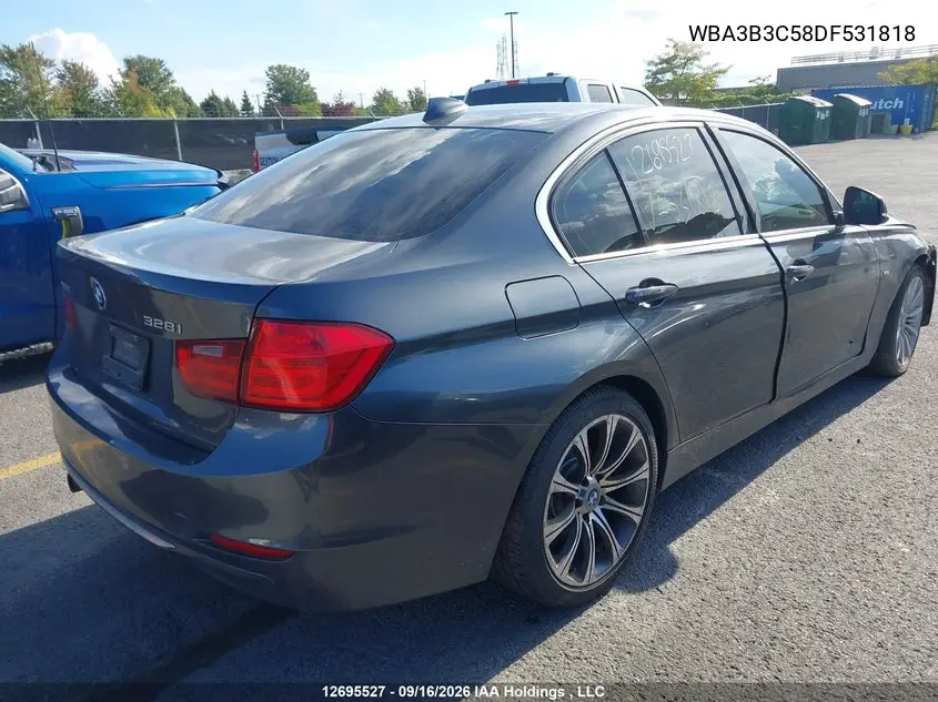 2013 BMW 3ER VIN WBA3B3C58DF531818 — фото 4