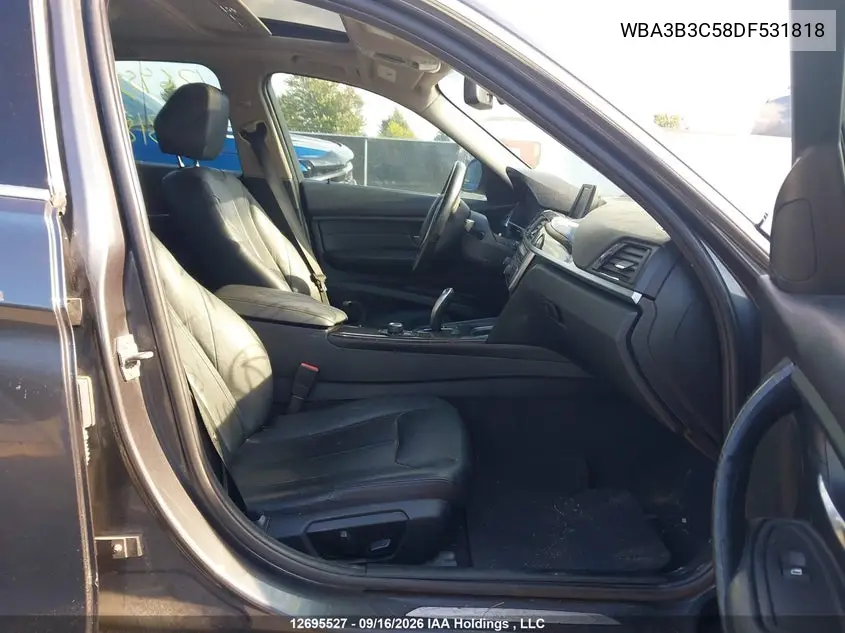 2013 BMW 3ER VIN WBA3B3C58DF531818 — фото 5