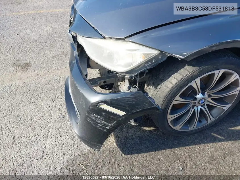 2013 BMW 3ER VIN WBA3B3C58DF531818 — фото 6
