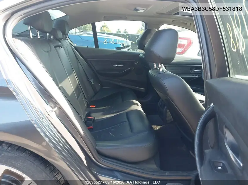 2013 BMW 3ER VIN WBA3B3C58DF531818 — фото 8