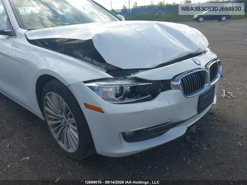 2013 BMW 3ER VIN WBA3B3C53DJ698830 — фото 12
