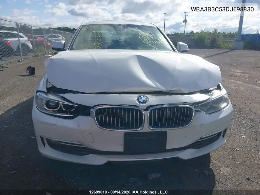 2013 BMW 3ER VIN WBA3B3C53DJ698830 — фото 13