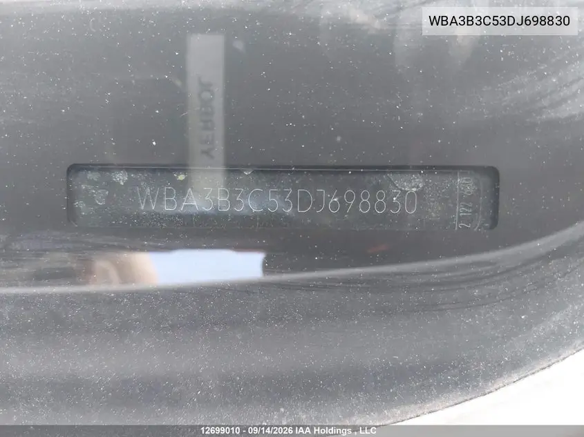 2013 BMW 3ER VIN WBA3B3C53DJ698830 — фото 20