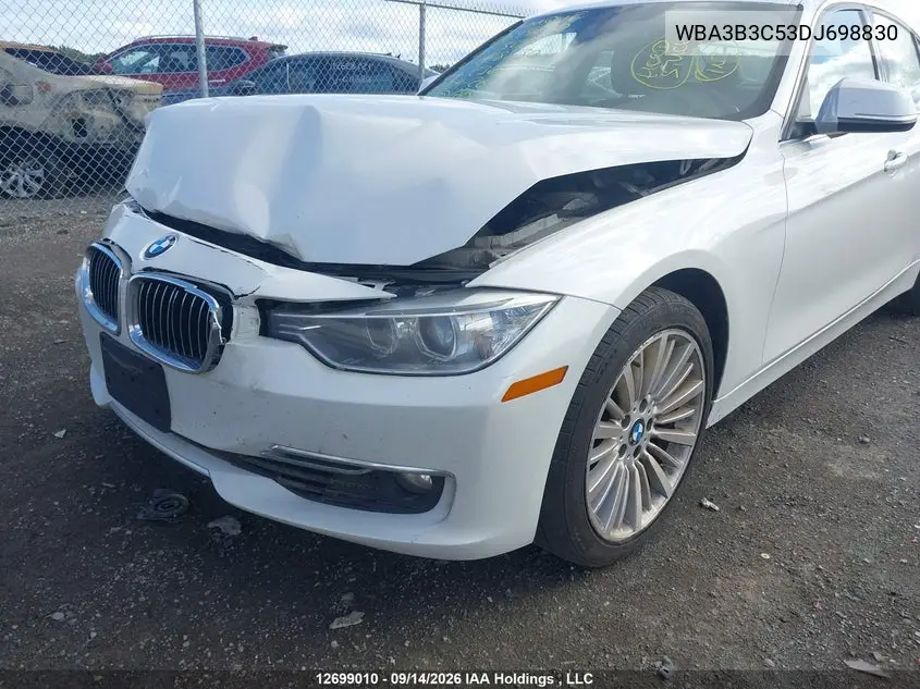 2013 BMW 3ER VIN WBA3B3C53DJ698830 — фото 6
