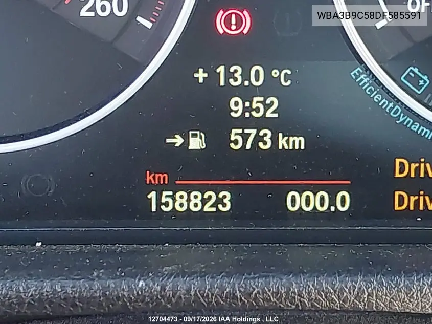 2013 BMW 3ER VIN WBA3B9C58DF585591 — фото 16