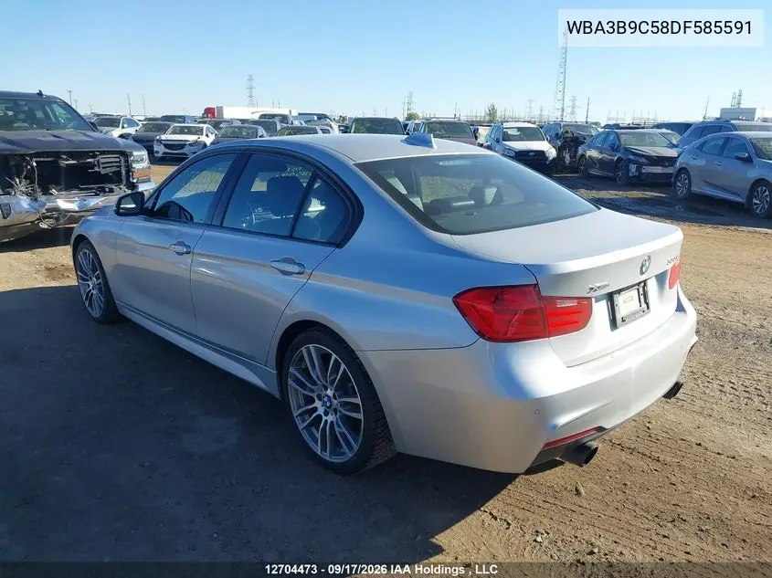 2013 BMW 3ER VIN WBA3B9C58DF585591 — фото 3